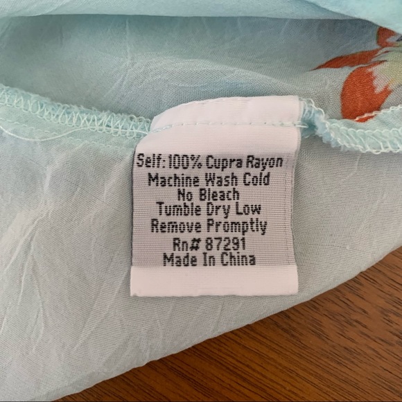 Johnny Was Floral Print Short Sleeve Tunic Rayon Top Cover Up Medium - Picture 8 of 8